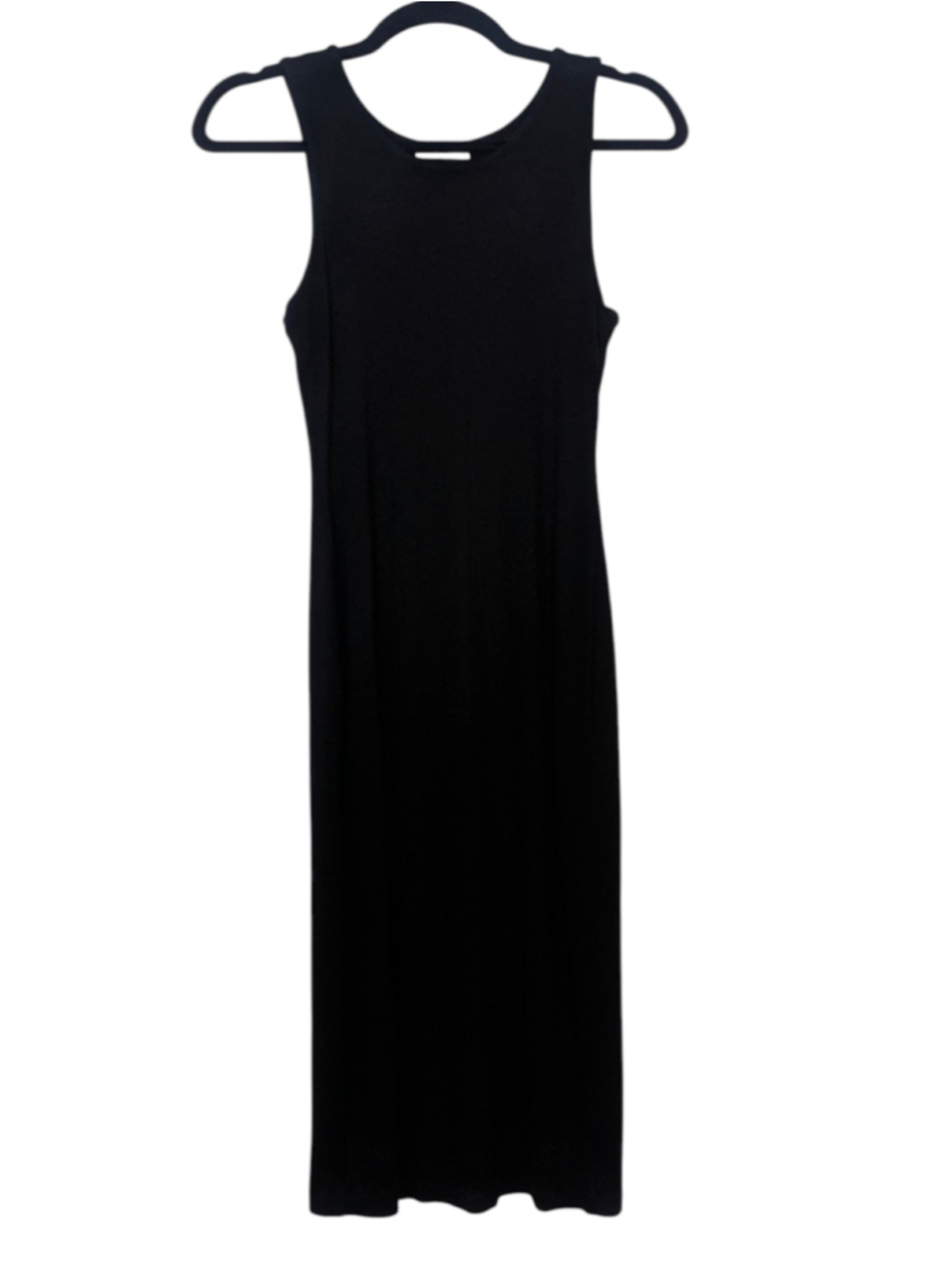 Marine Layer Black Ribbed Bodycon Midi Dress Small - Picture 2 of 10